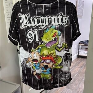 Vintage Nickelodeon Black and White Rugrats Jersey